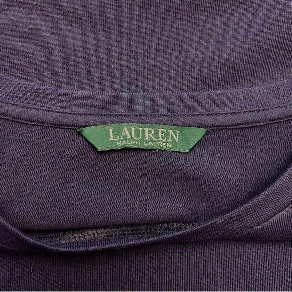 LAUREN RALPH LAUREN Navy Tie Sleeve Sailor Top - Picture 13 of 13